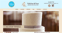 Desktop Screenshot of fabulousandfauxweddingcakes.com