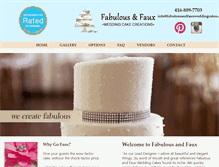 Tablet Screenshot of fabulousandfauxweddingcakes.com